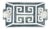 Greek Key Rectangle Tray in Graphite For Sale