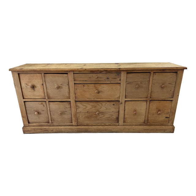 Vintage Workshop Cabinet with Drawers in Fir, 1950s For Sale