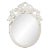 Fleur Home Garden District Thalia Oval Mirror in White Dove, 28x39 For Sale