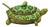 Vintage Tilso Japan Mid Century Modern Green Ceramic Figural Turtle Soup Tureen For Sale