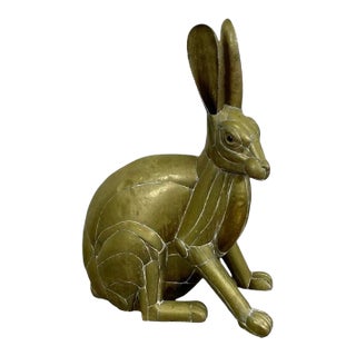 Monumental Sergio Bustamante Brass Welded "Conejo" Rabbit Hare Sculpture For Sale
