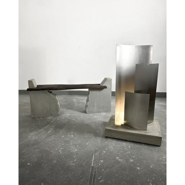 Essenz Floor Lamp in Concrete with Steel and Aluminium by Case Studios For Sale - Image 8 of 11