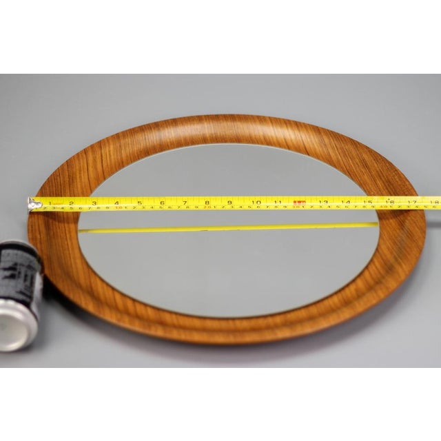 Mid-Century Modern Round Plywood Frame Wall Mirror, 1960s For Sale - Image 18 of 18