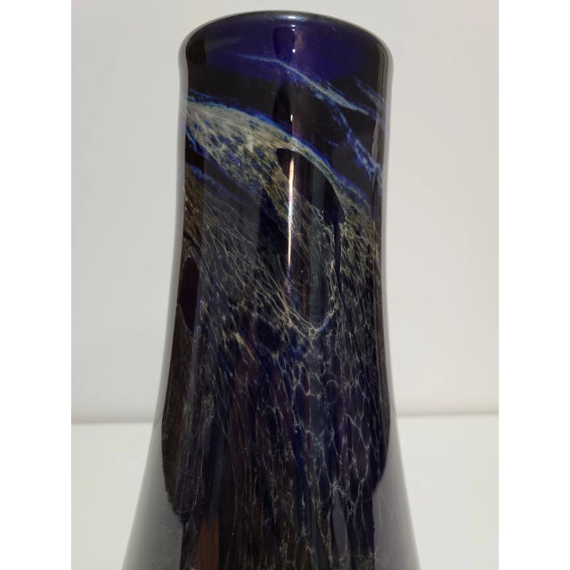 1970s Loren Chapman Abstract Art Glass Vase For Sale - Image 10 of 11