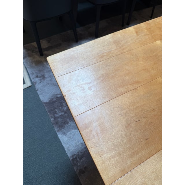 Boat Shaped Trestle Dining Room Table For Sale - Image 10 of 12