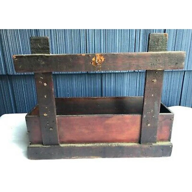 Vintage Early 20th Century Tramp Art Wall Pocket Candle Box For Sale - Image 11 of 12