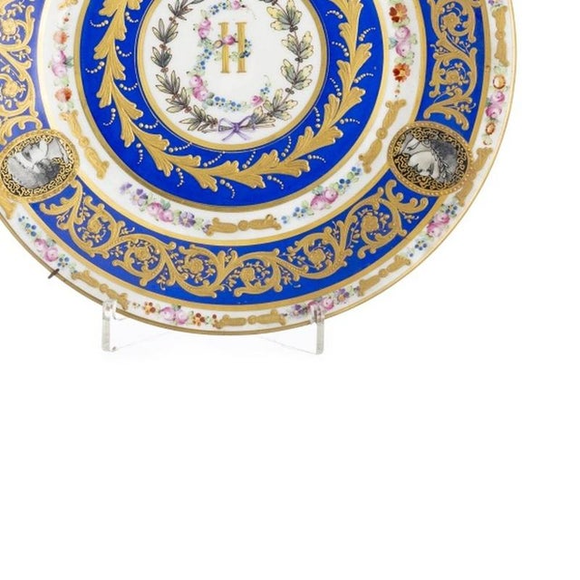 Porcelain Empress Catherine II Plates, Sevres, Set of 2 For Sale - Image 5 of 6