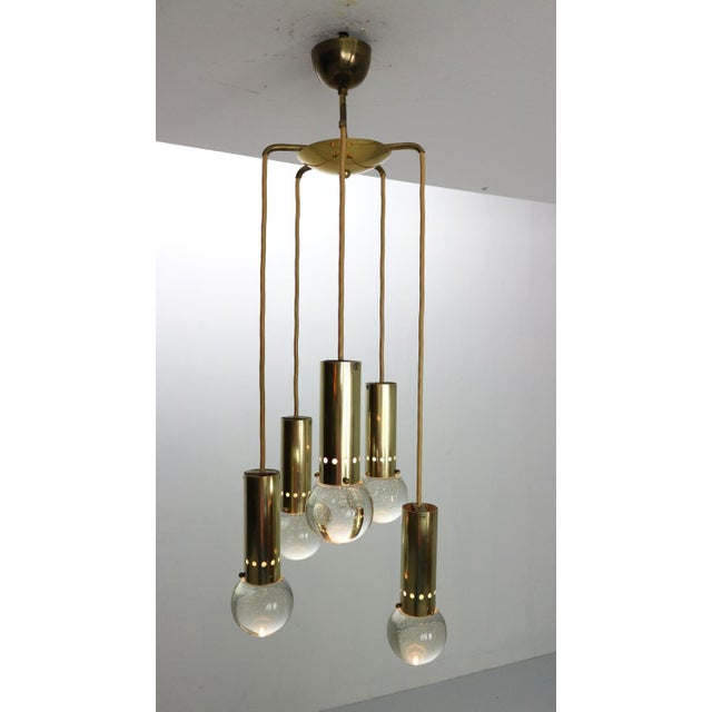 Brass Bubble Pendant Lamp Model SP/16 by Gino Sarfatti for Arteluce, Italy, 1950s For Sale - Image 3 of 18