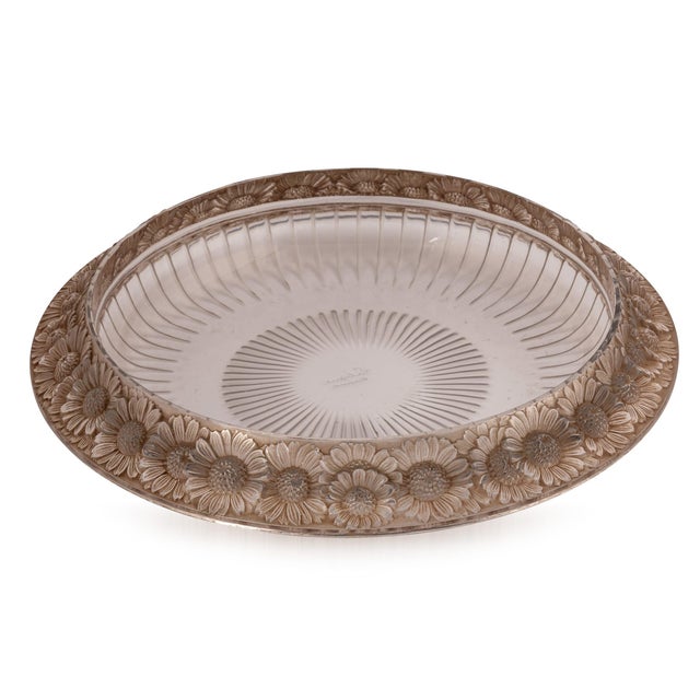 Vintage French Marguerites Glass Bowl by Lalique, 1950s For Sale - Image 13 of 13