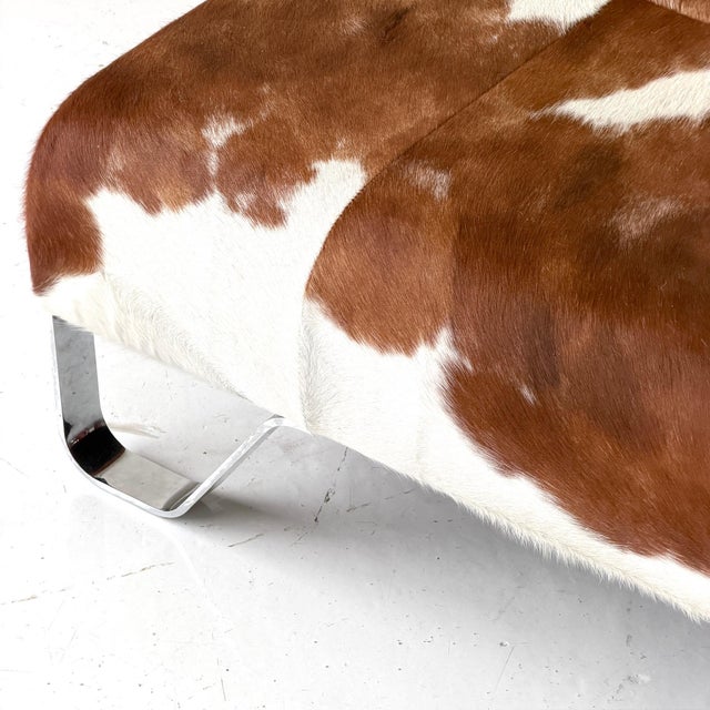Poltrona Frau Cowhide Ottoman by Poltrona Frau For Sale - Image 4 of 7