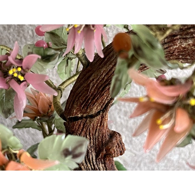 Vintage Mid 20th Century Jade Flowering Bonsai Tree With Celadon Pot For Sale - Image 10 of 12