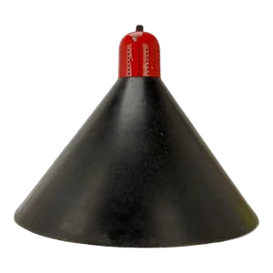 Vintage Memphis Style Black Metal Light Fixture Pendant