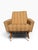 Pair of Danish Modern Lounge Chairs | Sculptural Flared Arms in Woven Tweed | Tapered Wood Legs | C. 1960s For Sale - Image 9 of 16