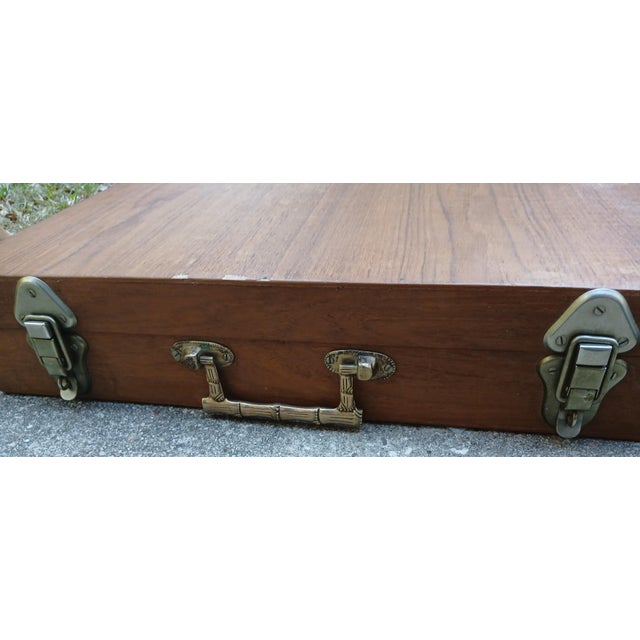 Vintage Mid Century 143 Piece Siam Thai Brass Flatware in Case Service for 12 For Sale - Image 10 of 14