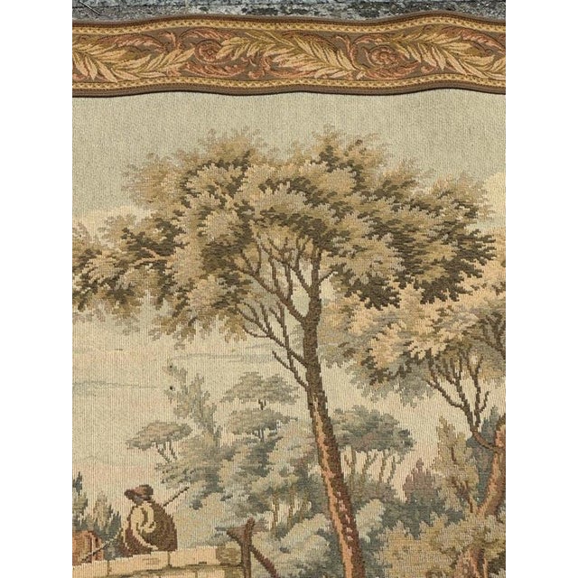 Vintage French Aubusson Style Jacquard Tapestry, 1970s For Sale - Image 13 of 18