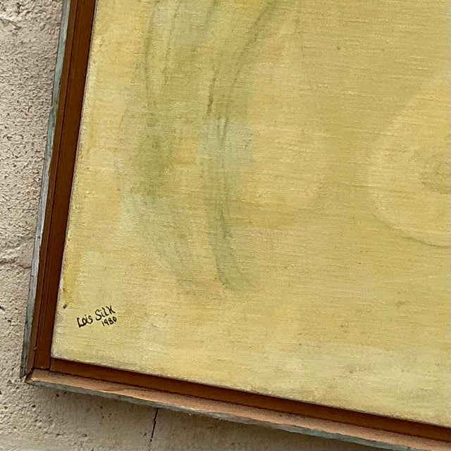 Vintage Boho Original Nude Figurative Oil Painting on Canvas For Sale In West Palm - Image 6 of 8