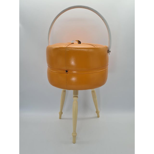 Mid-Century Modern Sewing Basket on Legs, 1970s For Sale - Image 10 of 10