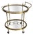 Vintage Brass Glass Food Cart in the style of Maison Jansen, 1960s For Sale