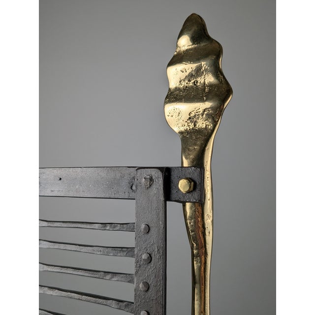 Brass and Wrought Iron Fireplace Screen by David Marshall, Spain, 1970s For Sale - Image 6 of 12