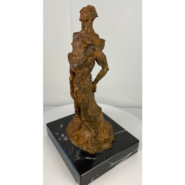 Bronze Modernist Figurative Sculpture by Mercè Riba For Sale - Image 12 of 16