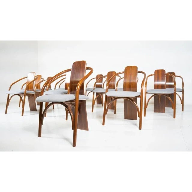 1980s Mid-Century Modern Chairs Model 830 attributed to Mario Marenco & Antonella Scarpitta, 1980s, Set of 13 For Sale - Image 5 of 18