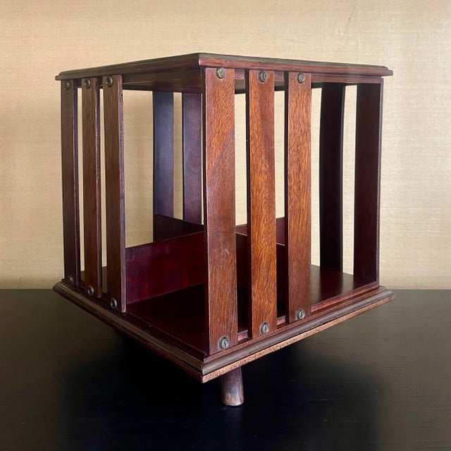 Sculpture Materials Early 20th-Century Spinning Book Stand For Sale - Image 7 of 12