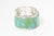 Late 20th Century Vintage Teme Southwestern Turquoise Channel Inlay Sterling Silver Cuff for a Man or Large Woman's Wrist For Sale - Image 5 of 11
