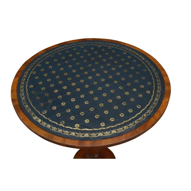 19th Century William IV English Mahogany Occasional Table with Leather Top, 1830 For Sale - Image 5 of 18