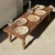 Small Trinket Tray or Dish in Beige Petrified Wood with Small Black Heart-Shaped Circles D21-25 -3314 For Sale - Image 11 of 18