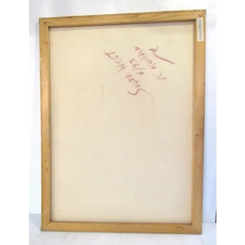 1960s Abstract Painting Signed by Artist For Sale In New York - Image 6 of 7