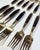 Wood Midcentury Rosewood and Brass Salad Forks- Set of Twelve For Sale - Image 7 of 11