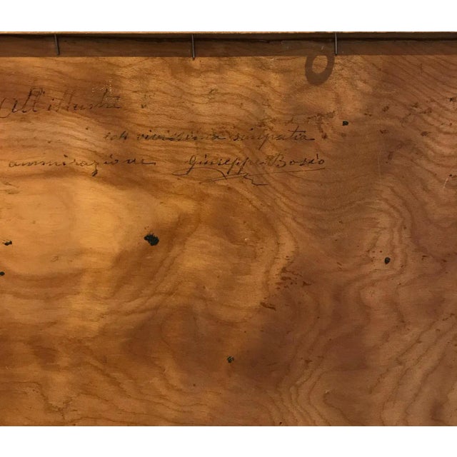 Giuseppe Bosio, Valley by the River, Oil on Wood For Sale - Image 6 of 8