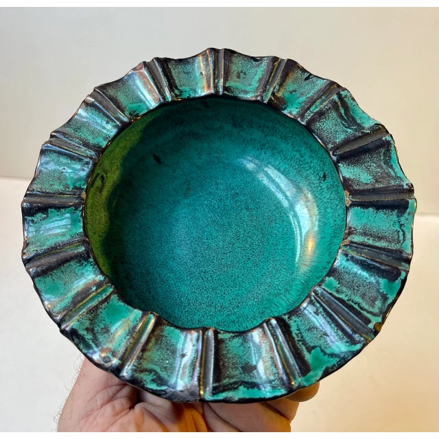 Spiderweb Bowls in Ash-Glazes by Nils Kähler for Hak, 1960s, Set of 2 For Sale - Image 9 of 11