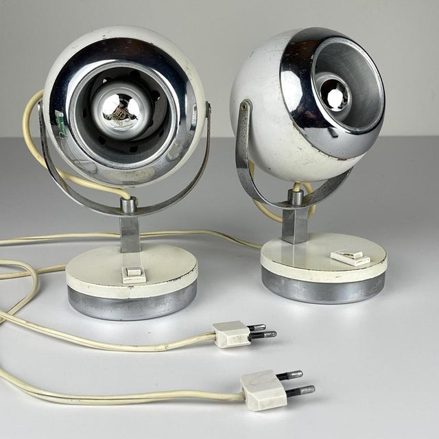 Mid-Century Modern White Desk Lamps, 1960s, Set of 2 For Sale - Image 12 of 14