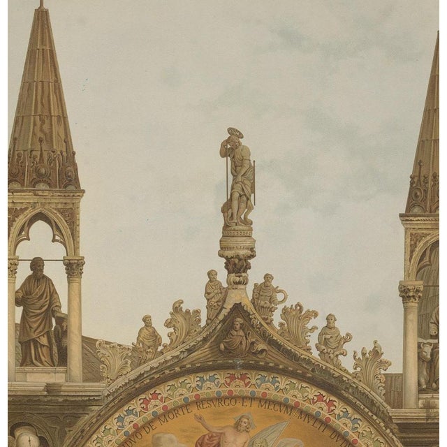 Portal of San Clemente of the Basilica of San Marco, 1881, Paper For Sale - Image 3 of 5