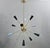 12-Light Brass Sputnik Chandelier With Colorful Cone Shades, Mid Century Modern Pendant For Sale - Image 4 of 6