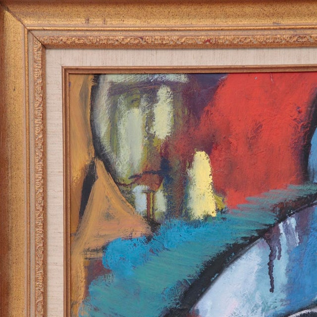 Wood Vibrant Abstract Oil Painting on Canvas, Signed A. Feld, 2011 - Framed For Sale - Image 7 of 11