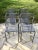 Beautiful set of 4 chairs by René MALAVAL, industrial and brutalist, reconstruction period, in patinated metal. I have...