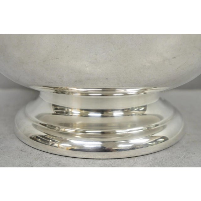 Vintage Wma Rogers Silver Plated Modern Small Ice Bucket Champagne Chiller For Sale - Image 4 of 9
