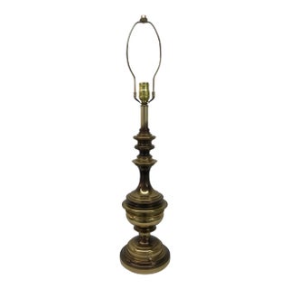 Mid-Century Modern Solid Brass Table Lamp Manner of Stiffel For Sale