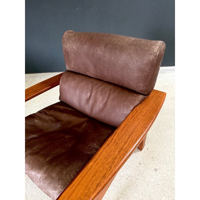 Mid-Century Modern Lounge Chairs in Leather and Teak, 1960s, Set of 2 For Sale - Image 15 of 18