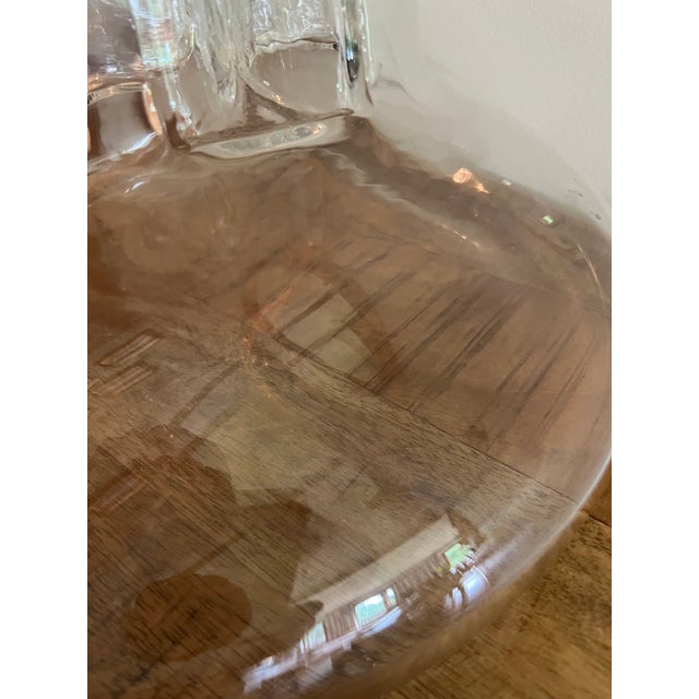 Glass Rare Alfredo Barbini Murano Hand-Blown Art Glass Lotus Vase / Centerpiece Bowl With Four-Petal Opening, Italy, 13” For Sale - Image 7 of 14