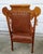 Wood Rare Antique Victorian Carved Oak & Leather Throne Armchair With Matching Ottoman For Sale - Image 7 of 12