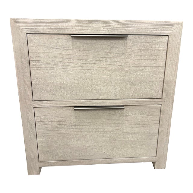 Restoration Hardware Laguna 2-Drawer Wide Nightstand For Sale