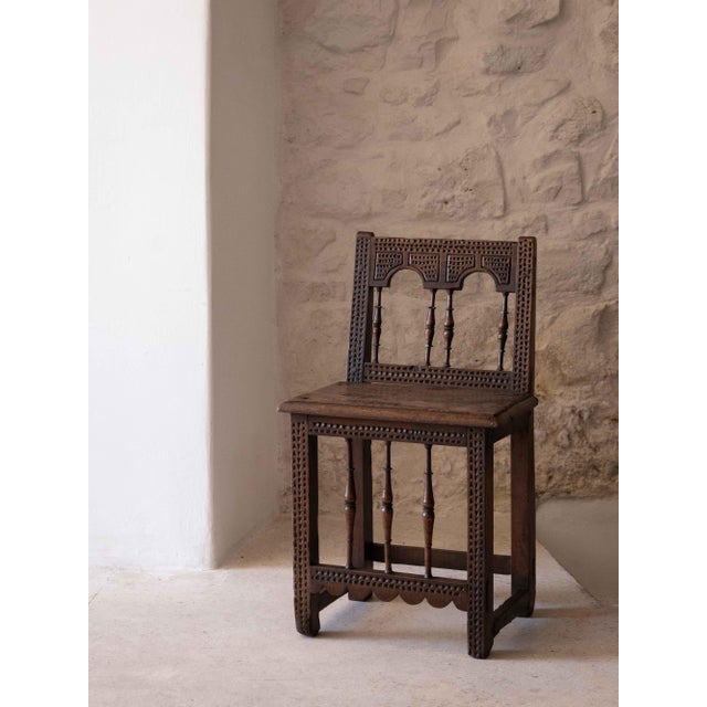 Spanish Occasional Chair in Walnut For Sale - Image 9 of 9