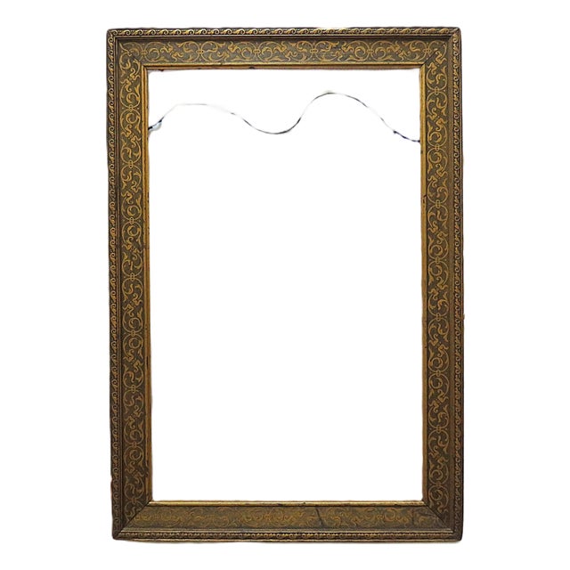 19th C. Gilt Carved Wood Picture Frame Fits 22" X 14" Rabbet Opening Antique Victorian For Sale