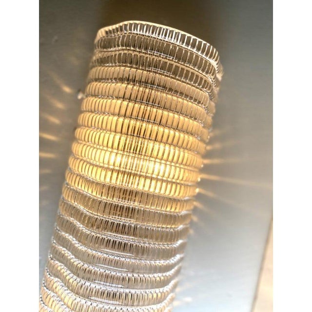 Clear Diamanted Rectangular Murano Glass Wall Sconce by Simoeng For Sale - Image 6 of 10