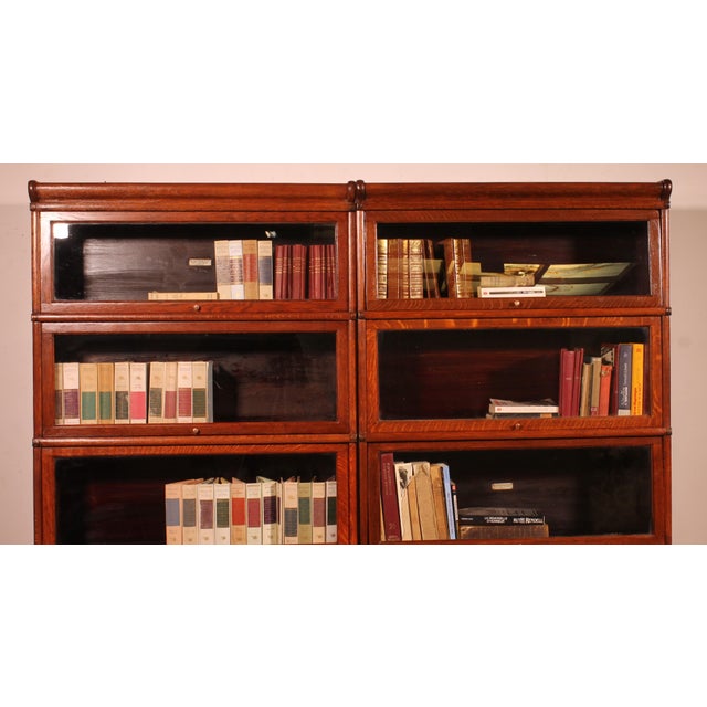 Oak Bookcases from Globe Wernicke, 1900s, Set of 2 For Sale - Image 4 of 11