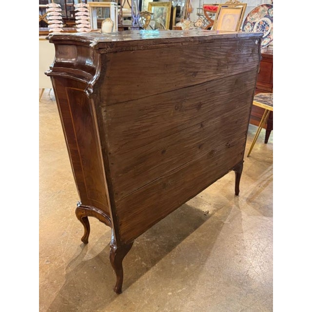 19th Century Italian Black Walnut Shaped Front Cabinet For Sale - Image 4 of 6