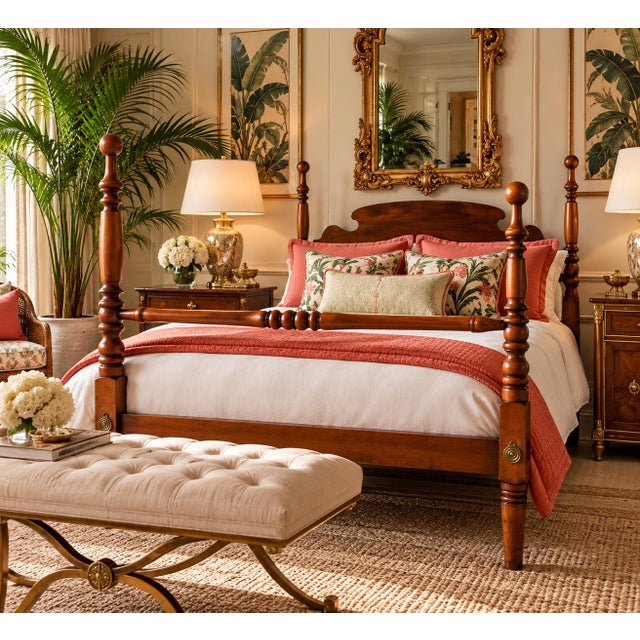 Beautiful vintage twin-size bed frame by Peter Engel, crafted from richly toned walnut wood. This elegant piece features...